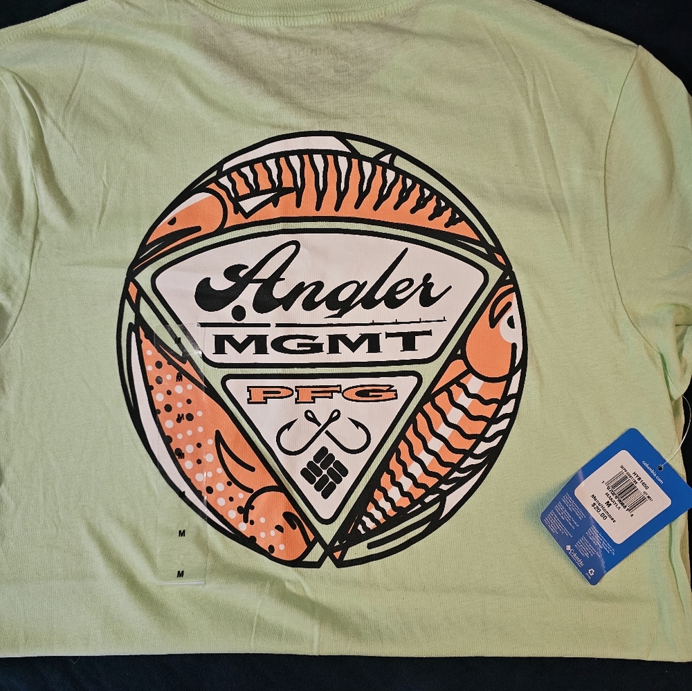 Columbia PFG Angler Graphic Tee in Light Green